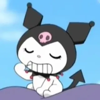😬 Kuromi Kuromi, Sanrio, Anime, Kawaii, Personagem, Adesivo whatsapp sticker