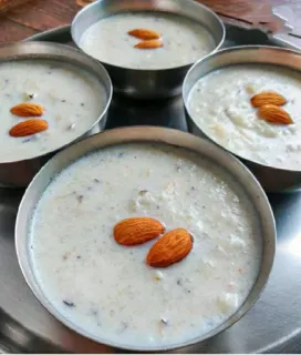 🍛 food, dessert, rice pudding, kheer, almonds, sweet telegram sticker
