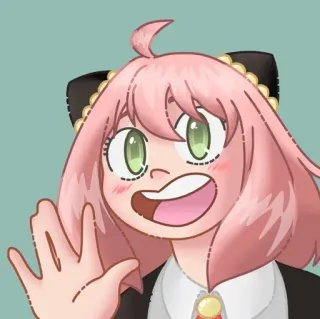 😃 Anya Forger Spy x Family Anya Forger, Spy x Family, anime, manga, cartoon, cute, fanart telegram sticker