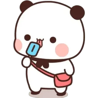 😀 Panda, Niedlich, Cartoon, Sticker, Eis am Stiel, Tier telegram sticker