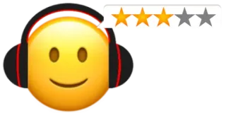3⃣ Эмодзи, Наушники, Рейтинг, Звезды telegram sticker