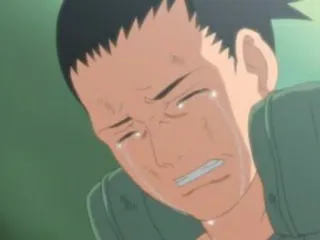 😑 Shikamaru Nara Naruto anime, chorando, triste, lágrimas, Shikamaru telegram sticker