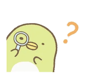 🤍 süß, Pinguin, Fragezeichen, denkend, verwirrt, Lupe telegram sticker
