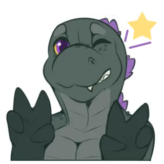 🤗 cartoon, animal, reptile, dinosaur, character, cute whatsapp sticker