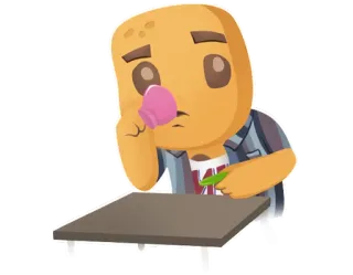 ☕ Cartone animato, Caffè, Bevanda, Seduto, Relax telegram sticker