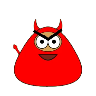 😈 悪魔, デーモン, 赤, 怒り, 漫画, ハロウィーン telegram sticker