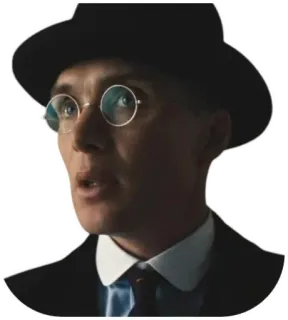 🤠 Thomas Shelby Peaky Blinders man, hat, glasses, portrait telegram sticker