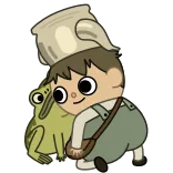 🤗 Wirt Over the Garden Wall Wirt, Over the Garden Wall, Desenho animado, Sapo, Criança, Animado telegram sticker