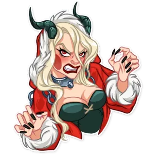 👿 demone, diavolo, arrabbiato, corna, sexy whatsapp sticker