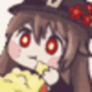 😋 Hu Tao Genshin Impact Anime, Videospiel, Charakter, Süß, Genshin Impact, Hu Tao telegram sticker
