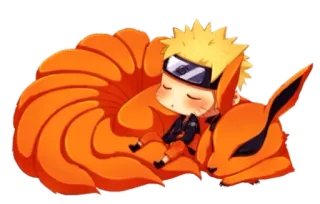 🌀 Naruto Anime, Desenho animado, Naruto, Mangá, Raposa, Sono, Fofo telegram sticker