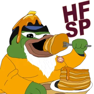 ❗️ Pepe the Frog HFSP เปเป้, กบ, แพนเค้ก, น้ำเชื่อม, มีม telegram sticker