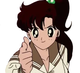 👉 Makoto Kino Sailor Moon อนิเมะ, เซเลอร์มูน, มาโคโตะ คิโนะ, เซเลอร์จูปิเตอร์, ยกนิ้วโป้ง telegram sticker