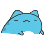 😒 gato, azul, fofo, animal, adesivo telegram sticker