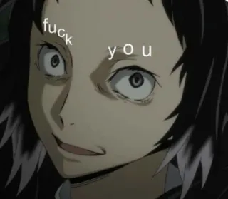 🖕 fuck you Anime, Gros mots, Offensant telegram sticker