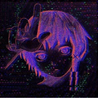 👋 anime, manga, gesture, digital art, offensive telegram sticker