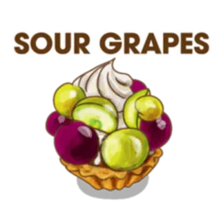 🍇 SOUR GRAPES uva, uva acerba, cibo, dolce, crostata, frutta, dolce whatsapp sticker