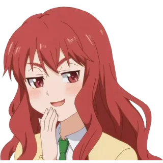 😏 anime, girl, smug, cartoon telegram sticker