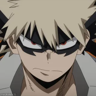 🟩 Bakugo My Hero Academia Anime, Manga, Charakter, My Hero Academia, Bakugo, Katsuki Bakugo, Explosions-Macke, Held, Schüler whatsapp sticker