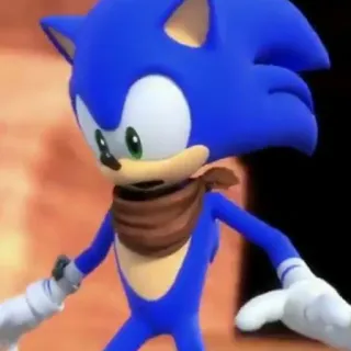 😧 Sonic sonic the hedgehog, мультфильм, животное, синий telegram sticker