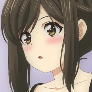 ☺️ anime, girl, cartoon, portrait, woman, manga telegram sticker