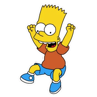😃 Bart Simpson The Simpsons Bart Simpson, The Simpsons, Cartoon character, Animated series, Fox, Springfield, Humor, Animation telegram sticker