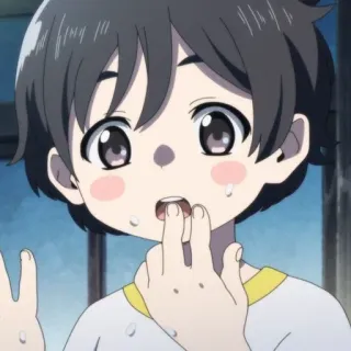 🥥 Anime, Chico, Lindo, Sudando, Dibujos animados telegram sticker