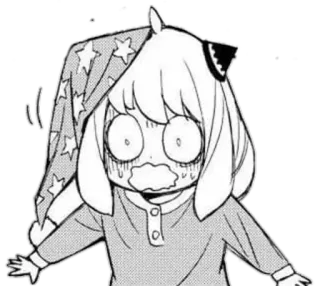 😰 Anya Forger Spy × Family Anya, Spy x Family, anime, manga, cute, sleepwear telegram sticker