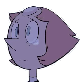 😢 Pearl Steven Universe ไข่มุก, สตีเวน ยูนิเวิร์ส, การ์ตูน, ตัวละคร, ร้องไห้ telegram sticker