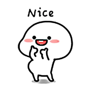 👍 Nice 可爱, 快乐, 简单, 简约, 开朗 telegram sticker