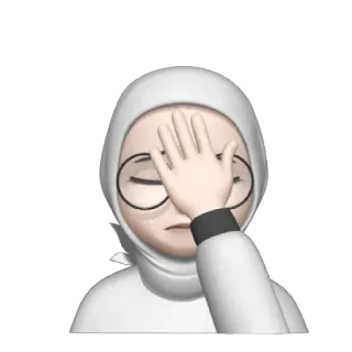 🦴 Facepalm, Enttäuschung, Frustration, Hand vor Stirn, Reaktion, Emoji telegram sticker