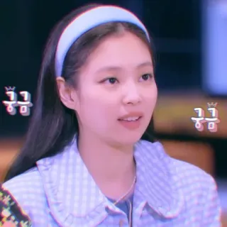 💜 궁금 coréen, mignon, visage, femme, fille whatsapp sticker