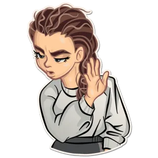 🙅‍♀️ женщина, мультфильм, иллюстрация, девушка, стикер, персонаж, рисунок telegram sticker