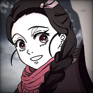 🌺 Nezuko Kamado Demon Slayer アニメ, 禰豆子, 鬼滅の刃, 漫画, カートゥーン, キャラクター telegram sticker
