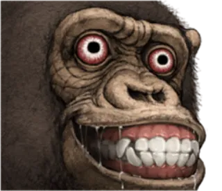 🐵 kera, monyet, seram, menakutkan, hewan, primata telegram sticker