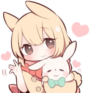 👋 애니메이션, 스티커, 귀여운, 카와이, 캐릭터, 동물 telegram sticker