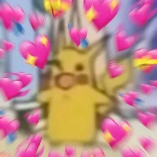 🧺 Pikachu Pokemon pokemon, pikachu, serca, słodkie, miłość, anime telegram sticker