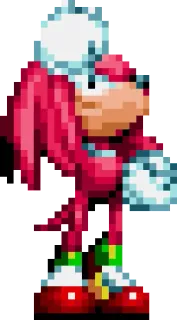 ✌️ Knuckles sonic, knuckles, video game, pixel art telegram sticker