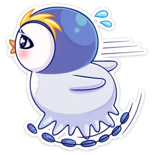 🏃‍♂️ мультфильм, животное, птица, кавай, милый whatsapp sticker