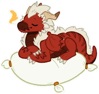 🥱 มังกร, น่ารัก, นอน, แฟนตาซี, สัตว์, การ์ตูน telegram sticker