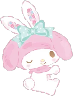 😉 My Melody My Melody, bunny, kawaii, cute, cartoon, Sanrio telegram sticker