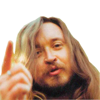 ☝️ persona, hombre, pelo largo, gesto, dedo whatsapp sticker