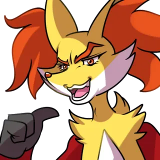 👉 Delphox Pokemon raposa, pokemon, delphox, anime, desenho animado, fogo, mago telegram sticker