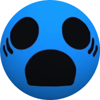😨 niebieski, naklejka, twarz, duch, zszokowany, zaskoczenie whatsapp sticker