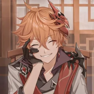 ✨ Tartaglia Genshin Impact Anime, Genshin Impact, Tartaglia, Childe, Jeu vidéo, Personnage whatsapp sticker