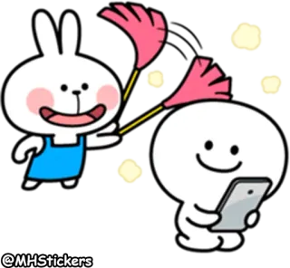 @MHStickers Spoiled Rabbit Apron whatsapp stickers