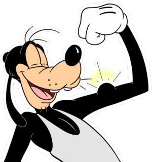 😜 Goofy Kartun, Disney, Goofy, Otot, Melenturkan whatsapp sticker