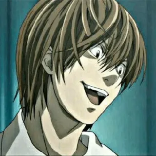 🎭 Light Yagami Death Note Anime, Manga, Postać, Light Yagami, Death Note telegram sticker