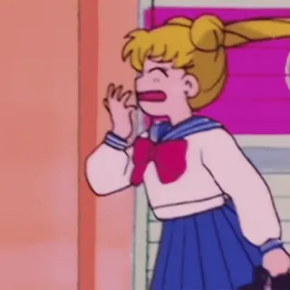 🌙 Sailor Moon Anime, Zeeman, Maan, Cartoon, Meisje telegram sticker