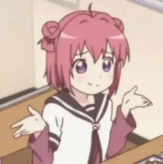 🤷‍♂ Anime, Manga, Kreskówka, Dziewczyna, Wzruszenie ramionami, Zdezorientowany/a telegram sticker